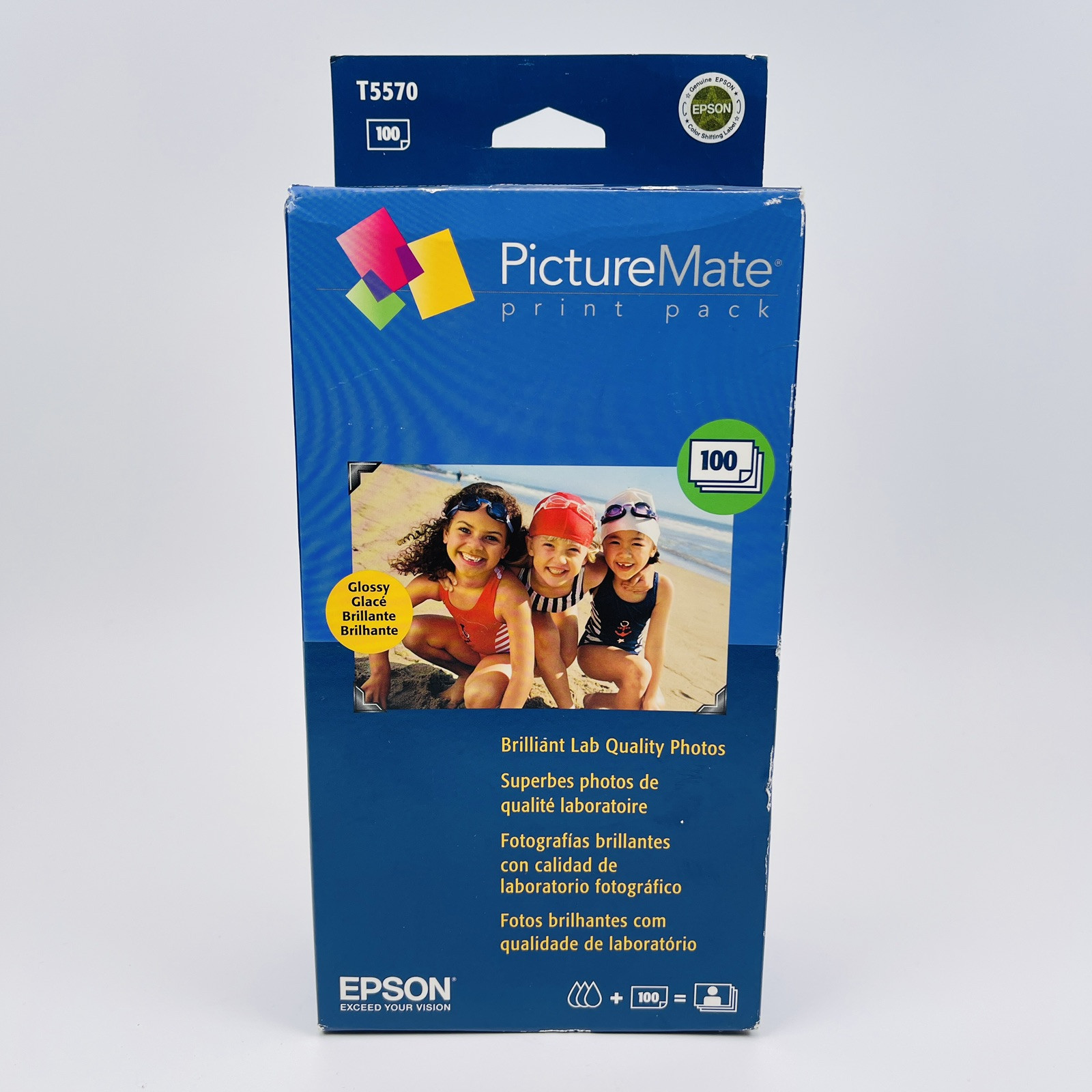 NEW Epson PictureMate Print Pack Inkjet Cartridge 100 Glossy Paper 08/2008 OEM
