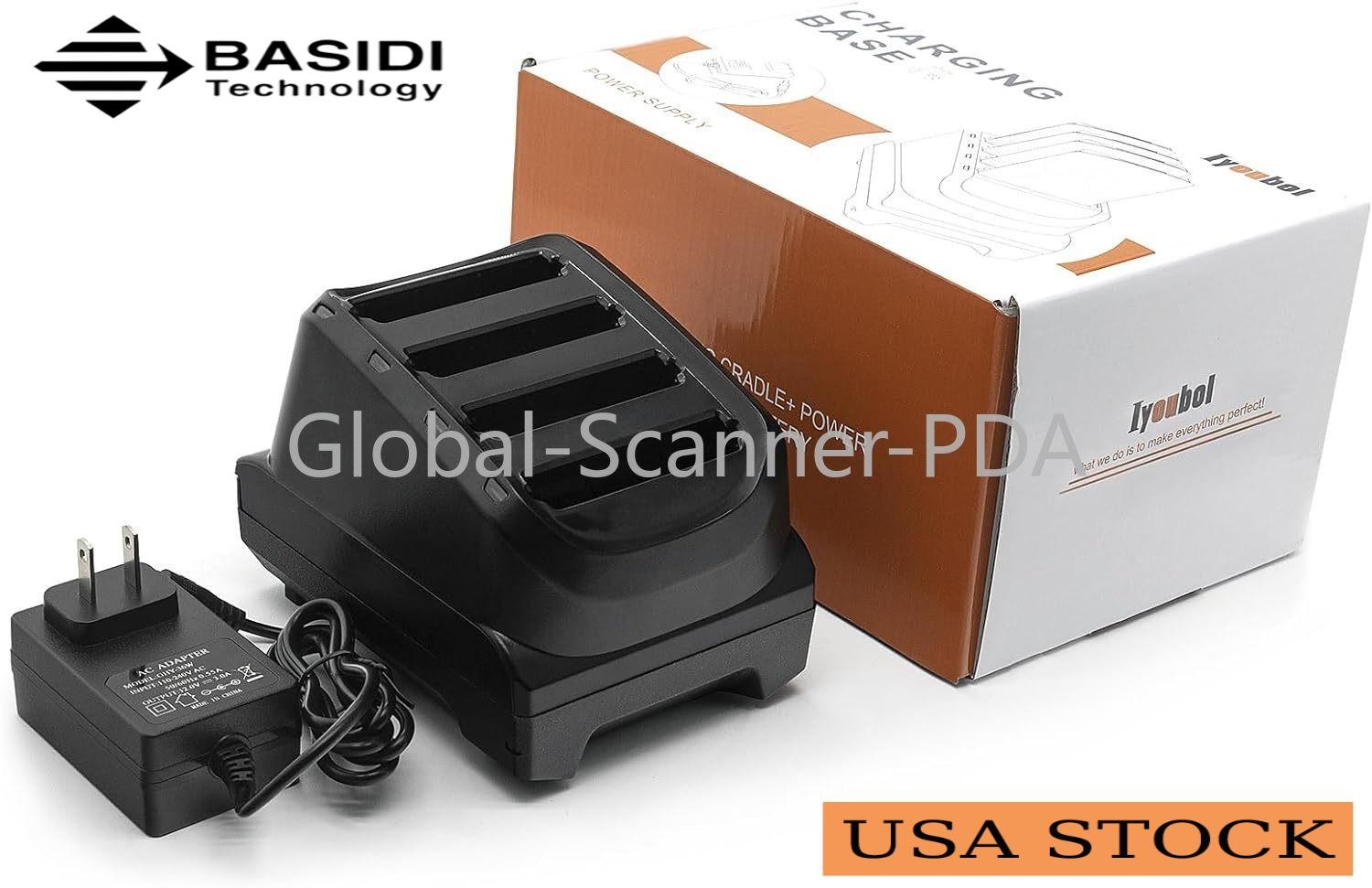 SAC-TC2Y-4SCHG-01 4-Slot Battery Charger Cradle + Adapter For ZEBRA TC21 TC26