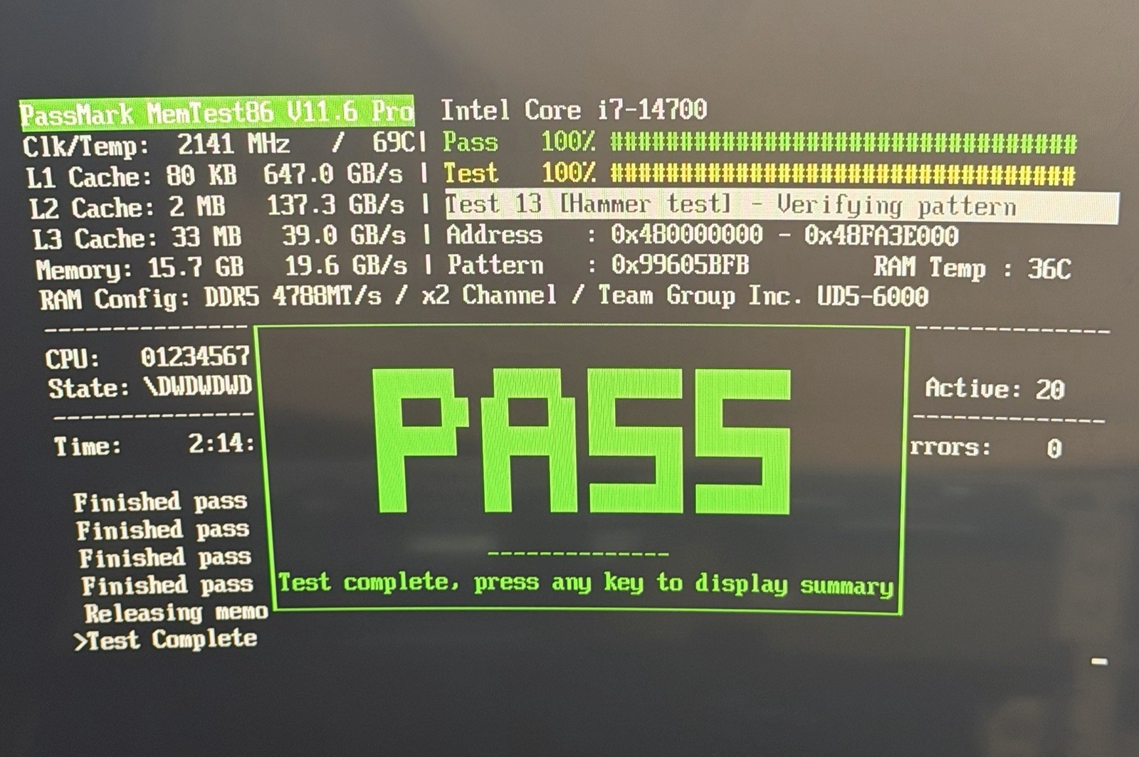 TEAMGROUP T-FORCE Vulcan DDR5 Is 16GB (1x16GB) 6000MHz PC5-48000 XMP 💯 Pass
