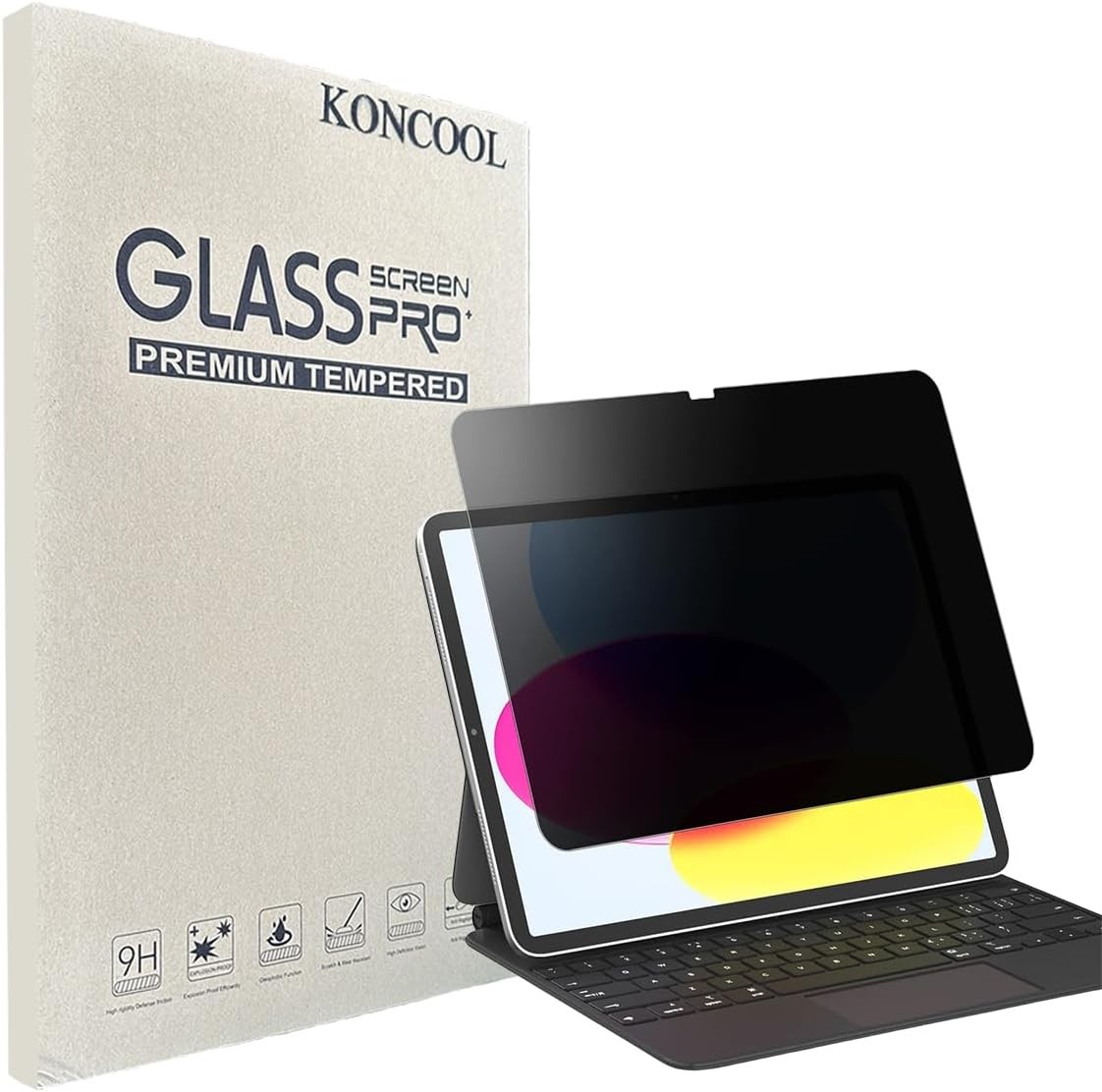 1-Pack Tempered Glass Privacy Screen Protector for Samsung Galaxy Tab S10/S9/S8/