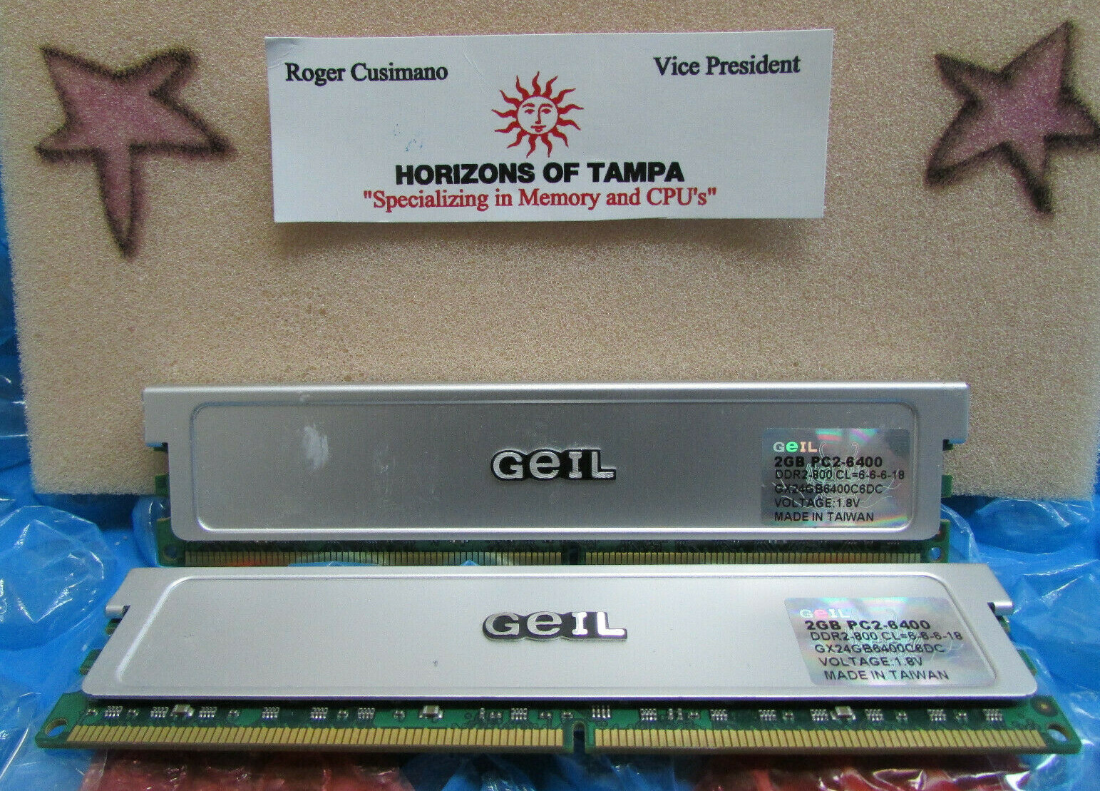 Geil PC2-6400 2GB (1x2GB) DIMM 800MHz DDR2 SDRAM Memory (GX24GB6400C6DC)