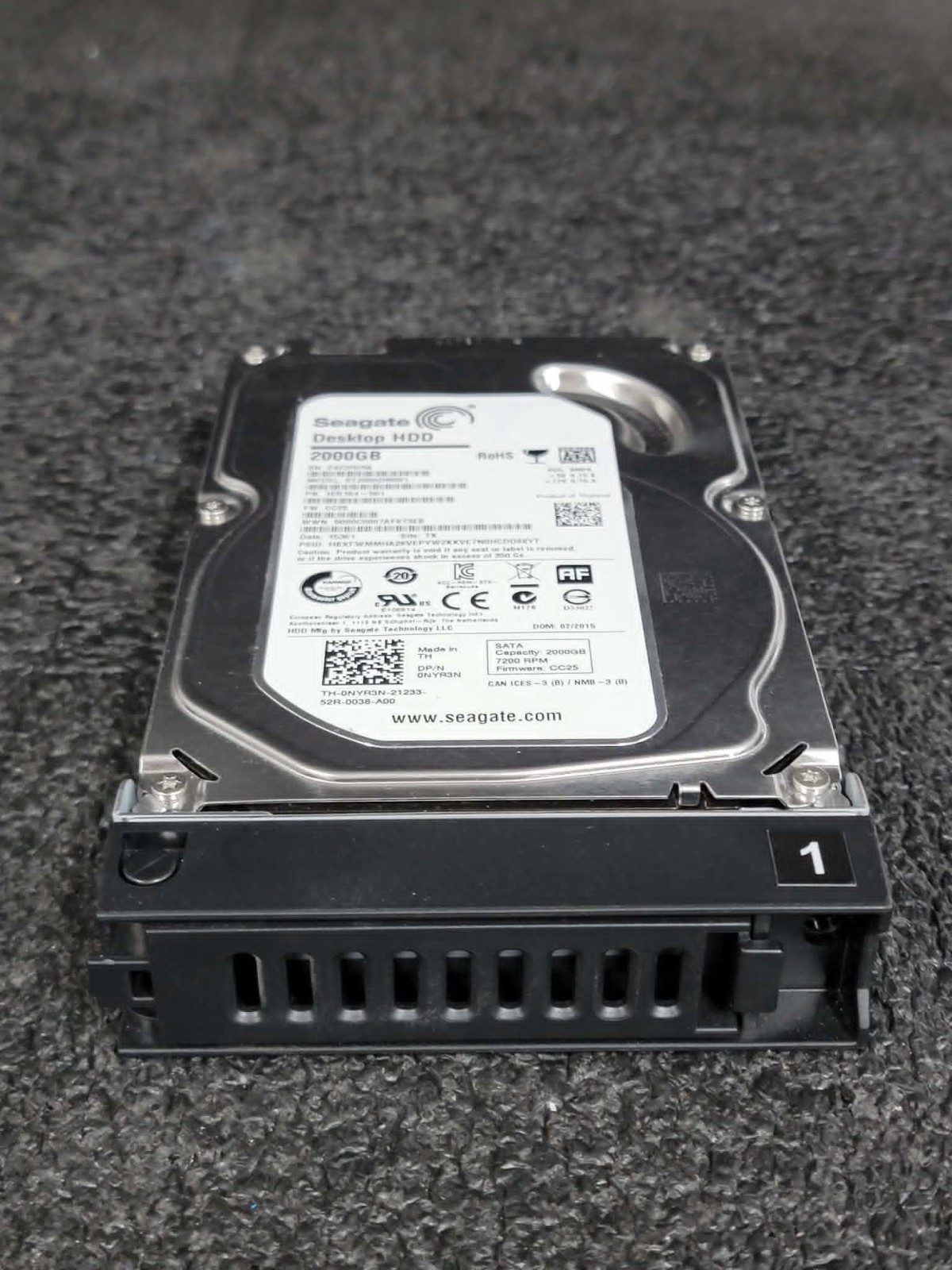 Seagate 1ER164-501 ST2000DM001 2TB 7.2K RPM CC25 DC15361 512e SATA 3.5" HDD