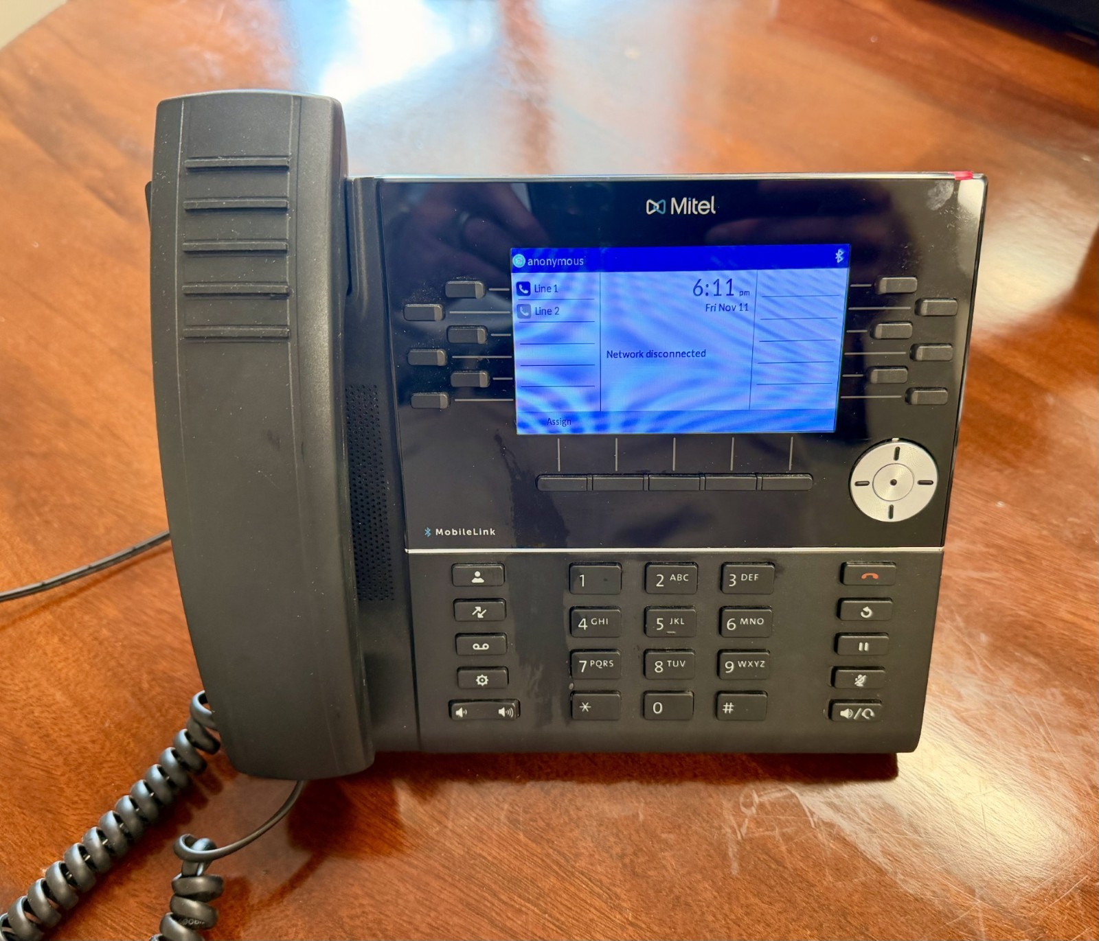Mitel 6930L IP Phone Black Business Telephone 2021 Model MPN 50008366 4.3” Color