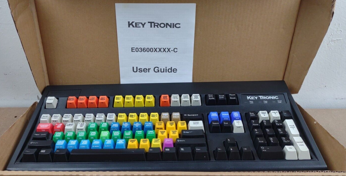 New Keytronic Wired Media Keyboard with Editing Shortcuts Keycap E03601PS25PKB-C