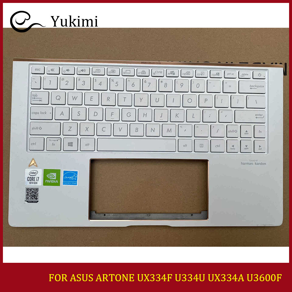 FOR ASUS ARTONE UX334F U334U UX334A U3600F White C Shell  Palmrest Keyboard