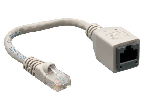 7.5" Cat6 Male to Female Crossover Network Adapter