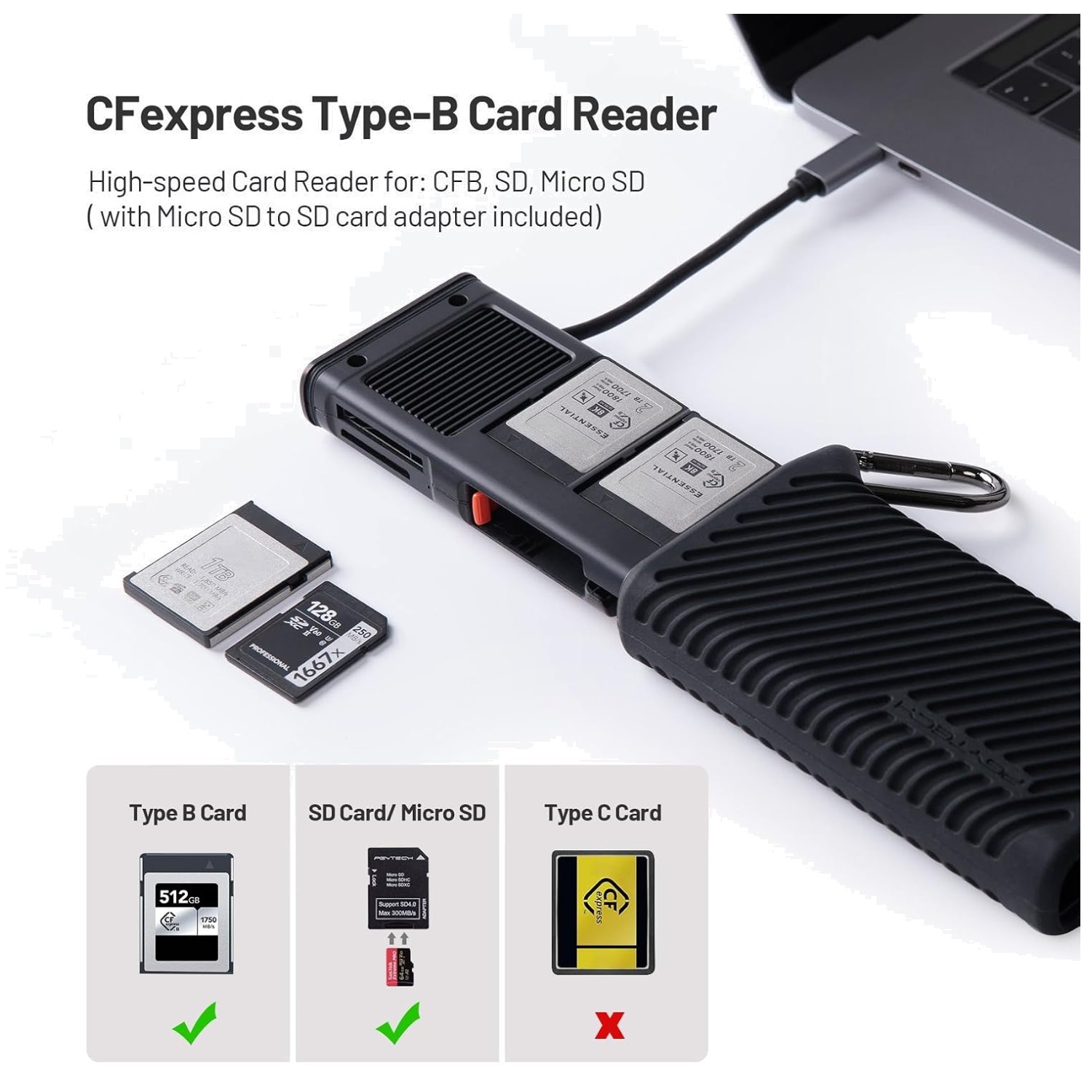CreateMate High-Speed CFexpress Type B Reader & Holder