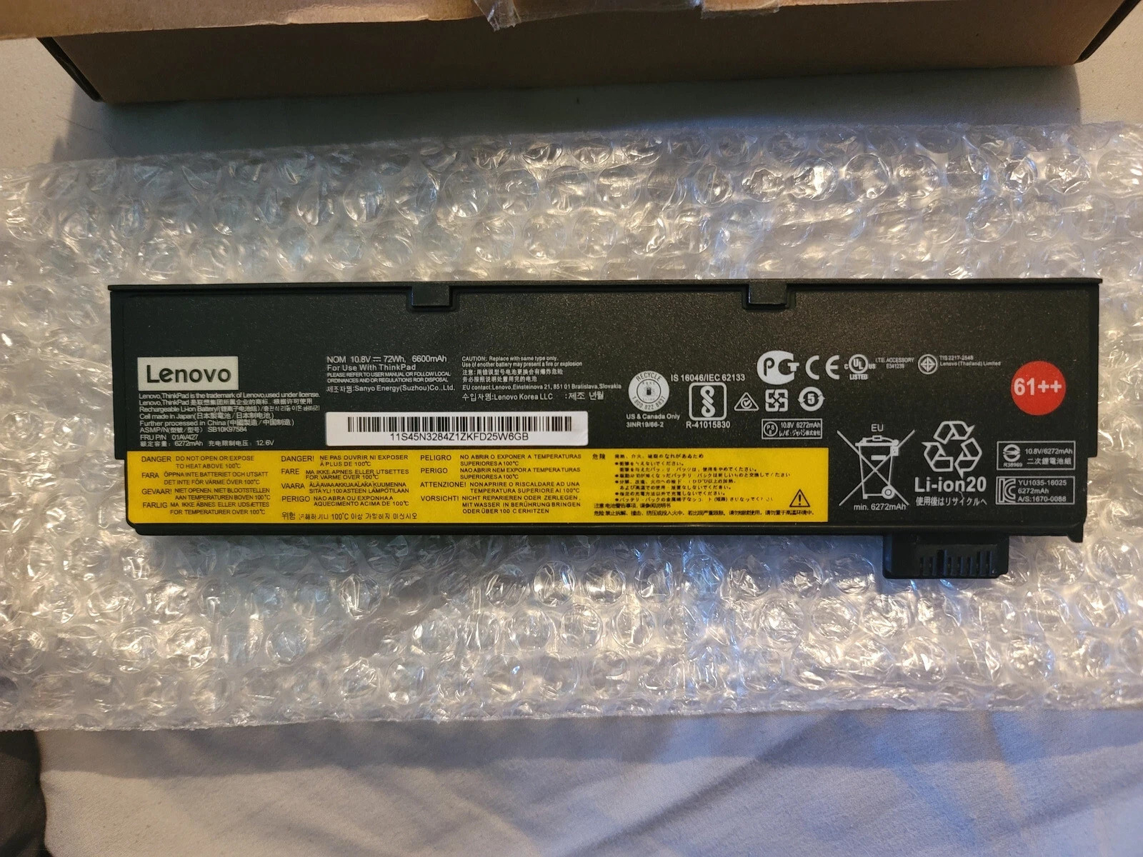 New Genuine 61++ 72WH 01AV427 01AV423 Battery For Lenovo ThinkPad T470 T480 T58