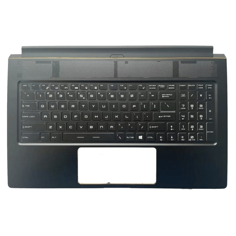New MSI GS75 MS-17G1 Upper Case Palmrest Cover Keyboard Full Colorful Backlit