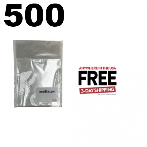 500 OPP Plastic Wrap Bag for Standard Blu-Ray Case 12mm for Slipcover **1-3 DAYS