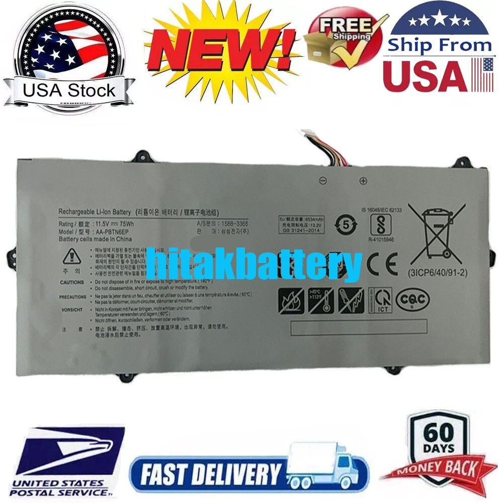 Battery for Samsung Notebook 9 NP900X5T NP950XBE NT900X3T NT900X3U 3ICP6/40/91-2