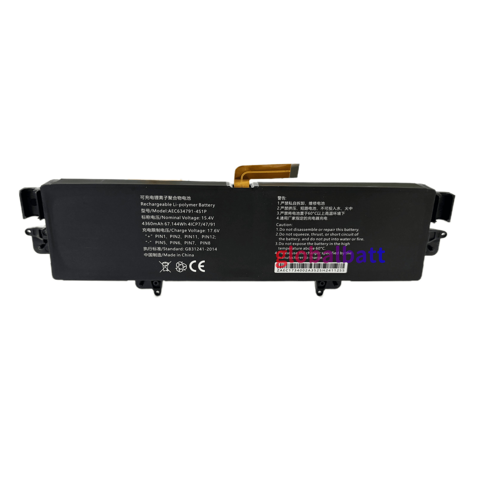 New Genuine AEC634791-4S1P Battery for GPD Win Max 2 2022 2023 67.144Wh 4360mAh
