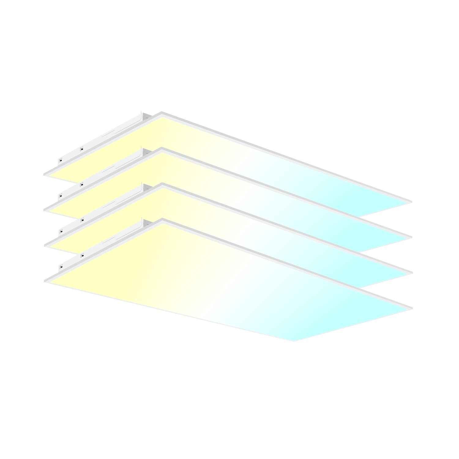 4 Pack 2x4 LED Flat Panel Light LED Drop Ceiling Light Fixture, 5 CCT 3000K-6...