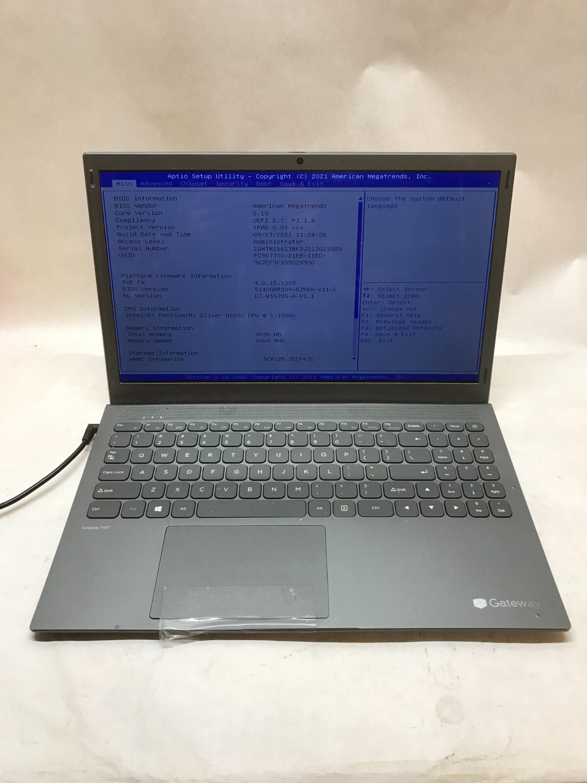 Gateway GWTN156011BK 15" Intel Pentium Silver 4GB RAM 128GB eMMC For Parts -  DW