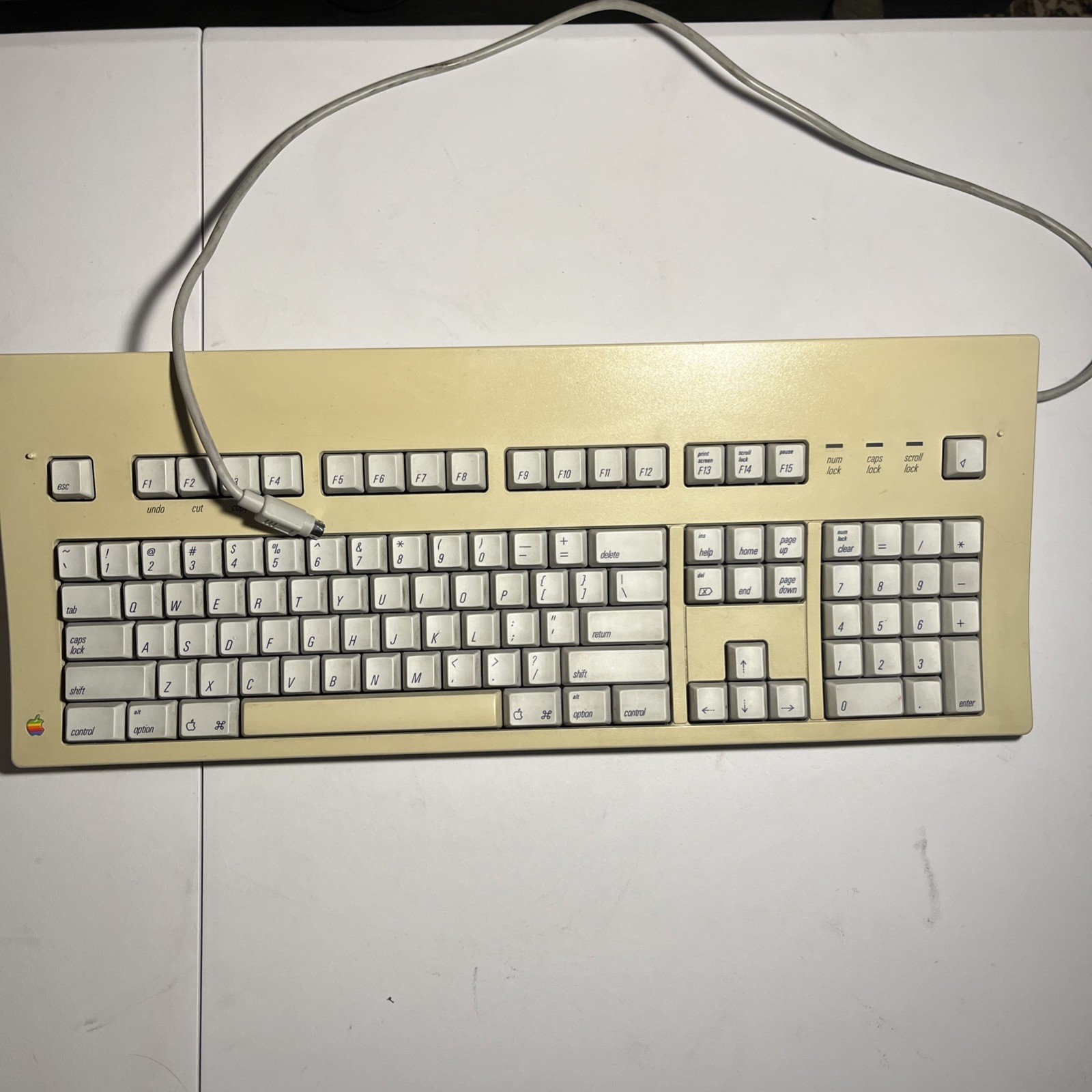 Vintage Apple Extended Keyboard M0115 with RARE Orange Alps Switches