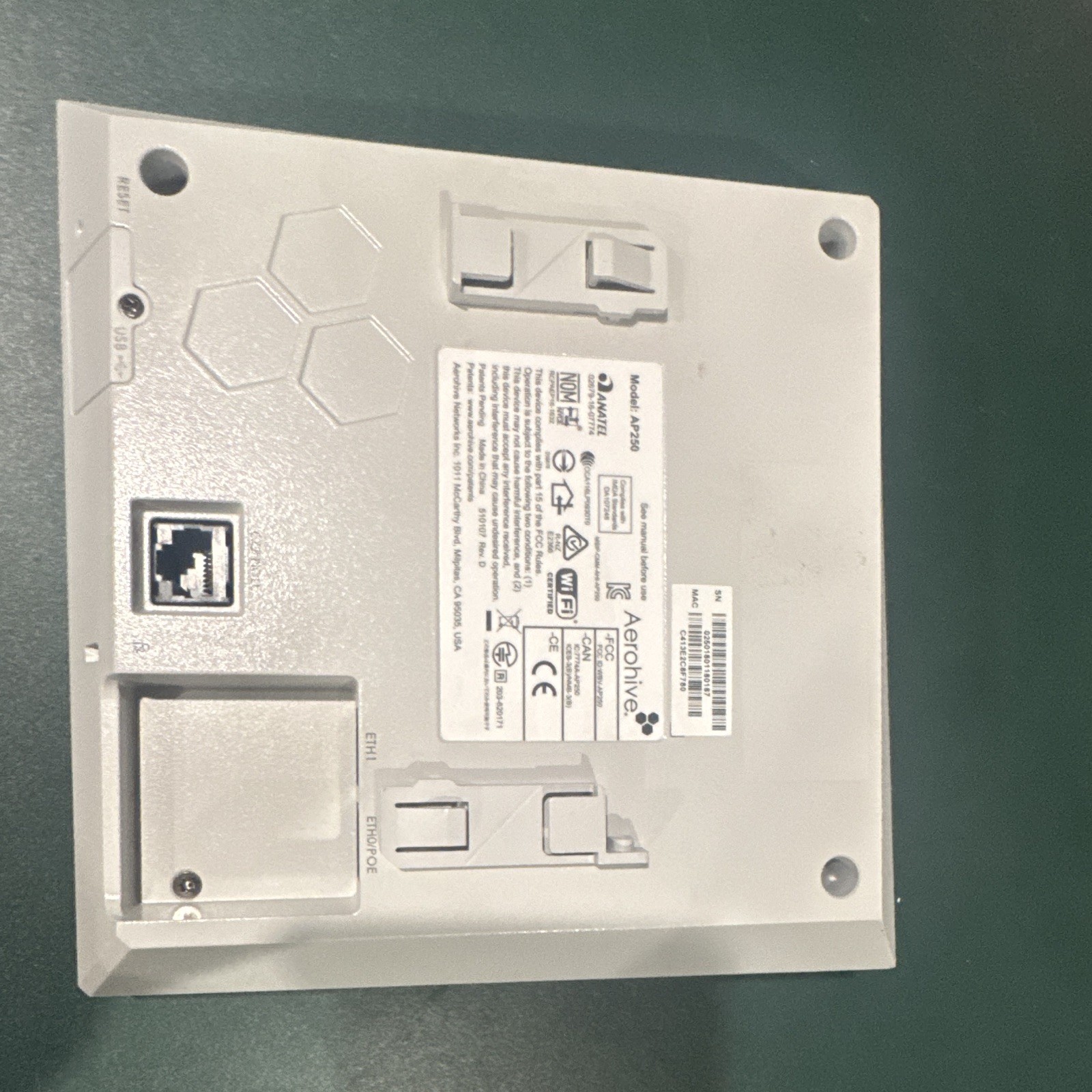 Aerohive AP250 Wireless Access Point PoE