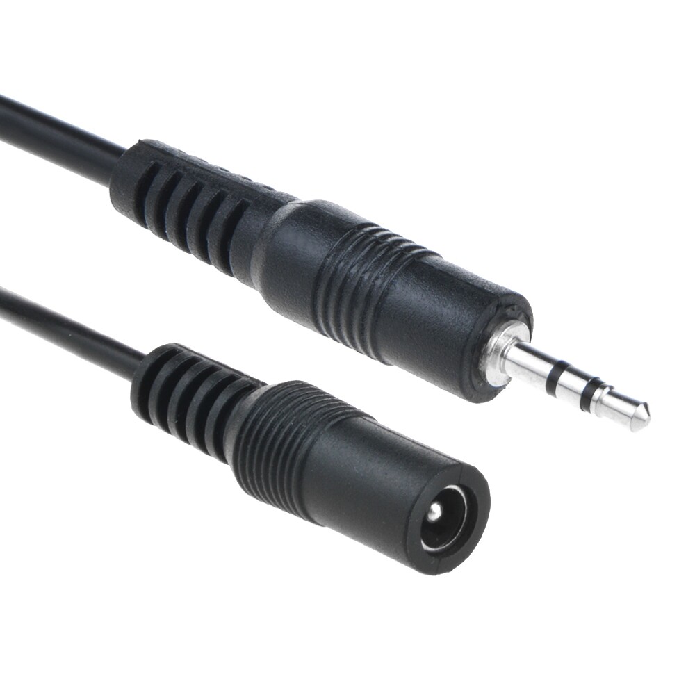 5.5mm X 2.1mm Female to 2.5mm Stereo DC Plug adapter Connectors Cable Cord