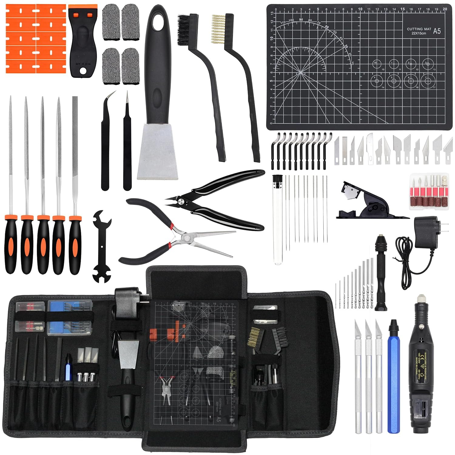 3D Printing Tool Kit with Storage Bag for 3D Printer Post Processing | Complete