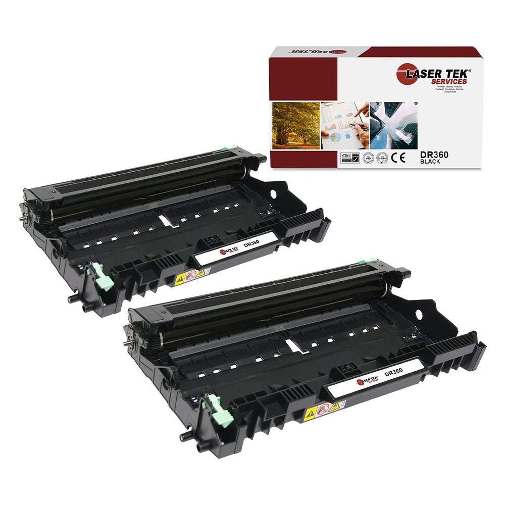 2Pk LTS DR-360 Black Compatible for Brother HL2130 2140, MFC7320 Drum Unit