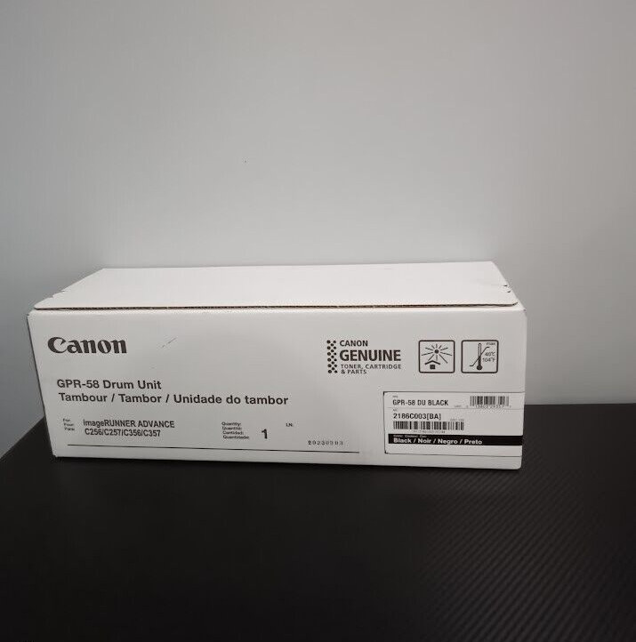 Canon GPR58 (2186C003) Black Drum Unit - NEW SEALED Genuine