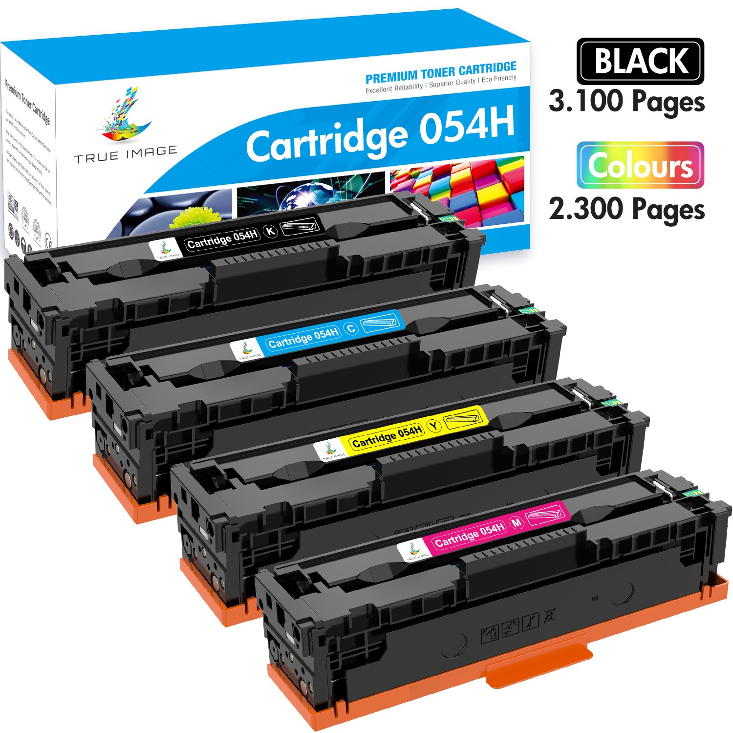 4x 054H XL Toner Cartridge For Canon CRG 054 MF641cw MF642cdw MF644cdw LBP622cdw