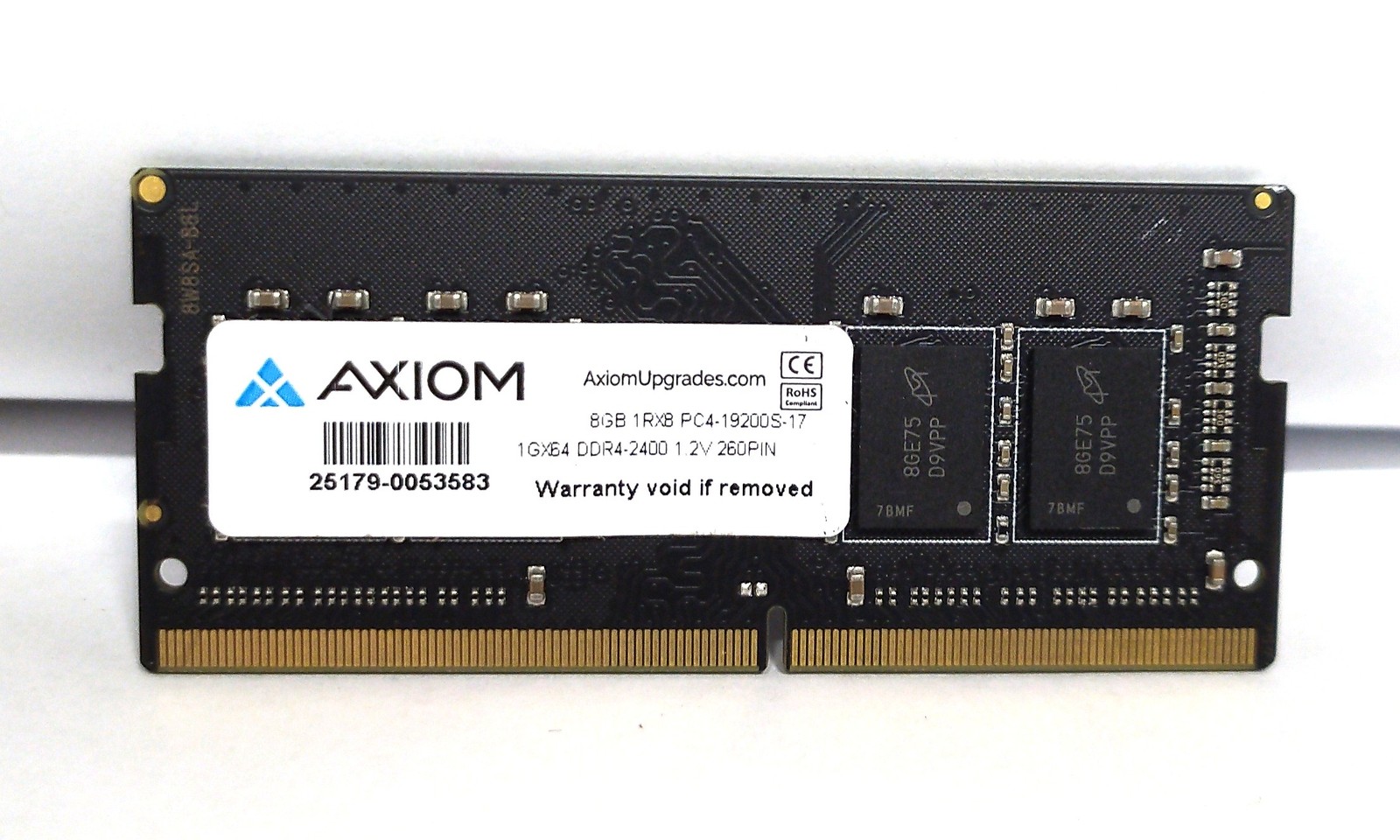 AXIOM 8GB 1Rx8 PC4-19200S 260-PIN LAPTOP RAM MEMORY MODULE