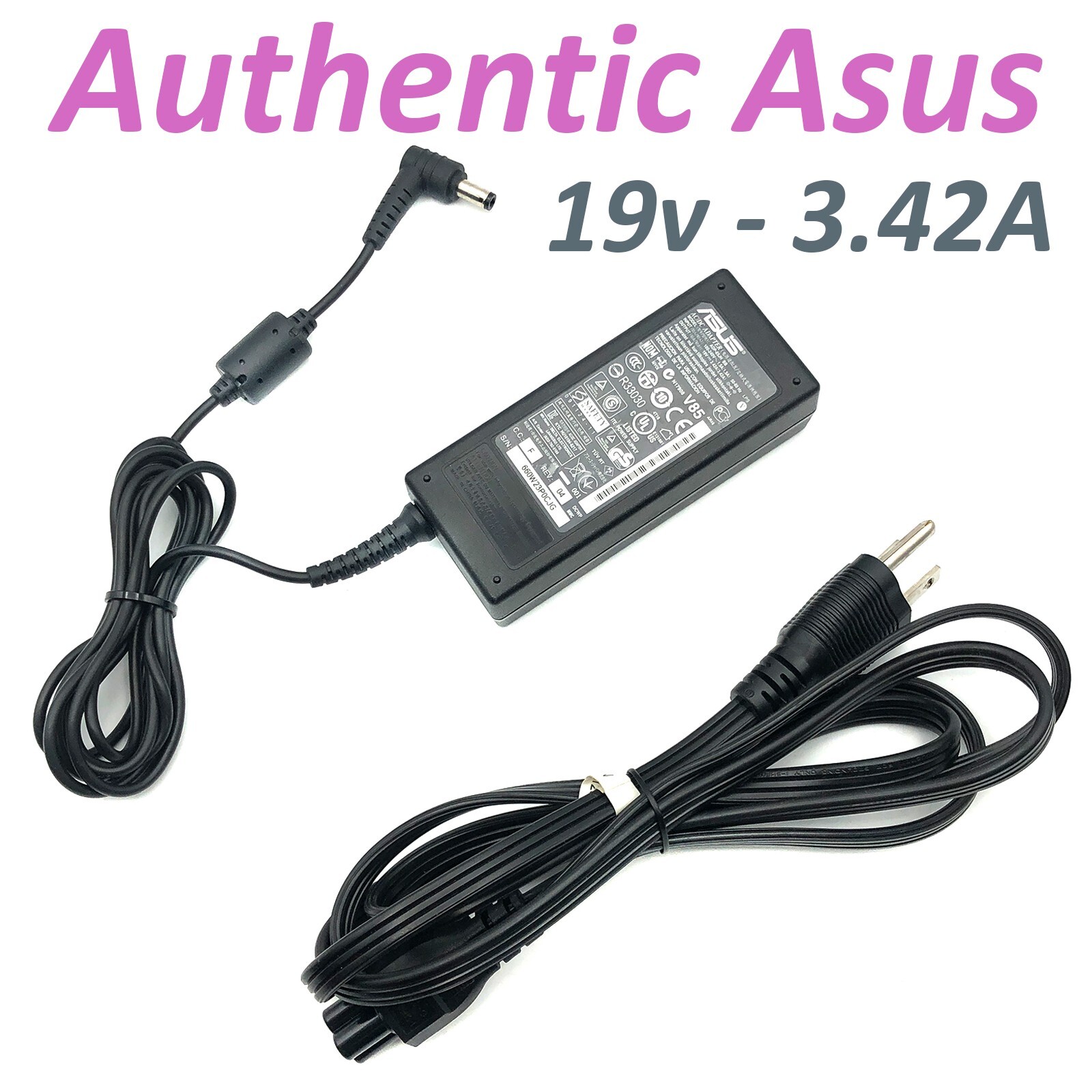 Authentic 65W Asus AC Adapter for UL30V UL50 UL50V UL80 UK80V UL80A UX50V Laptop