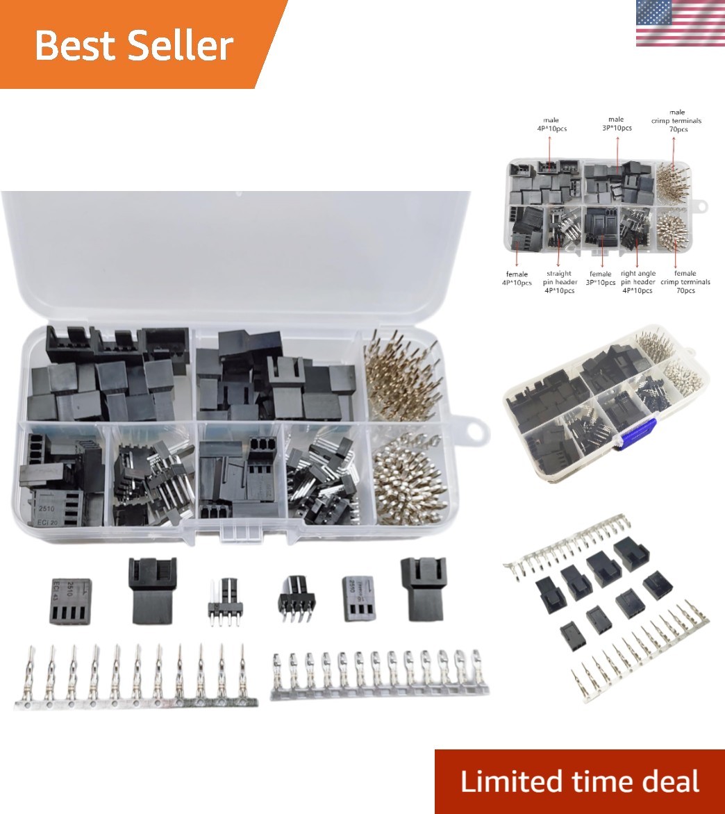 200PCS PWM Plastic Shell Computer Case Cooling Fan Male Female Plug Interface...