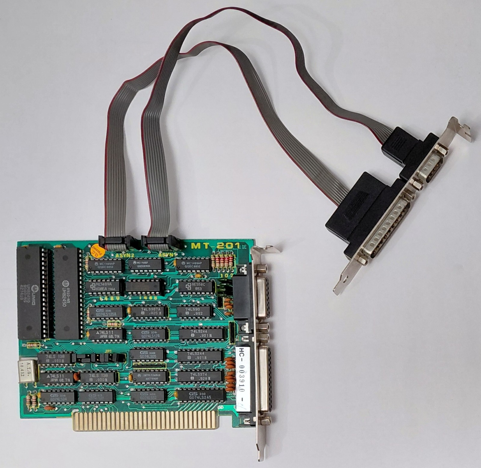 Multitech MT-201 8-Bit ISA Multi-I/O Controller (LPT, COM, UMC, Retro, 1989)