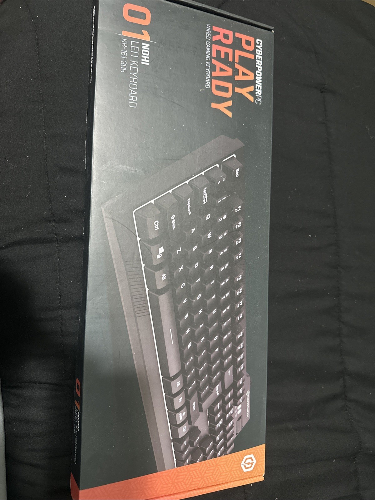 Cyberpower PC Play Ready 01 NOHI LED Wired Gaming Keyboard Black KB-161-306
