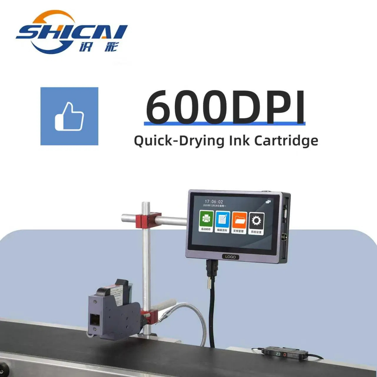 12.7mm Online TIJ Coding Machine Host Only for Date Barcode QR Code