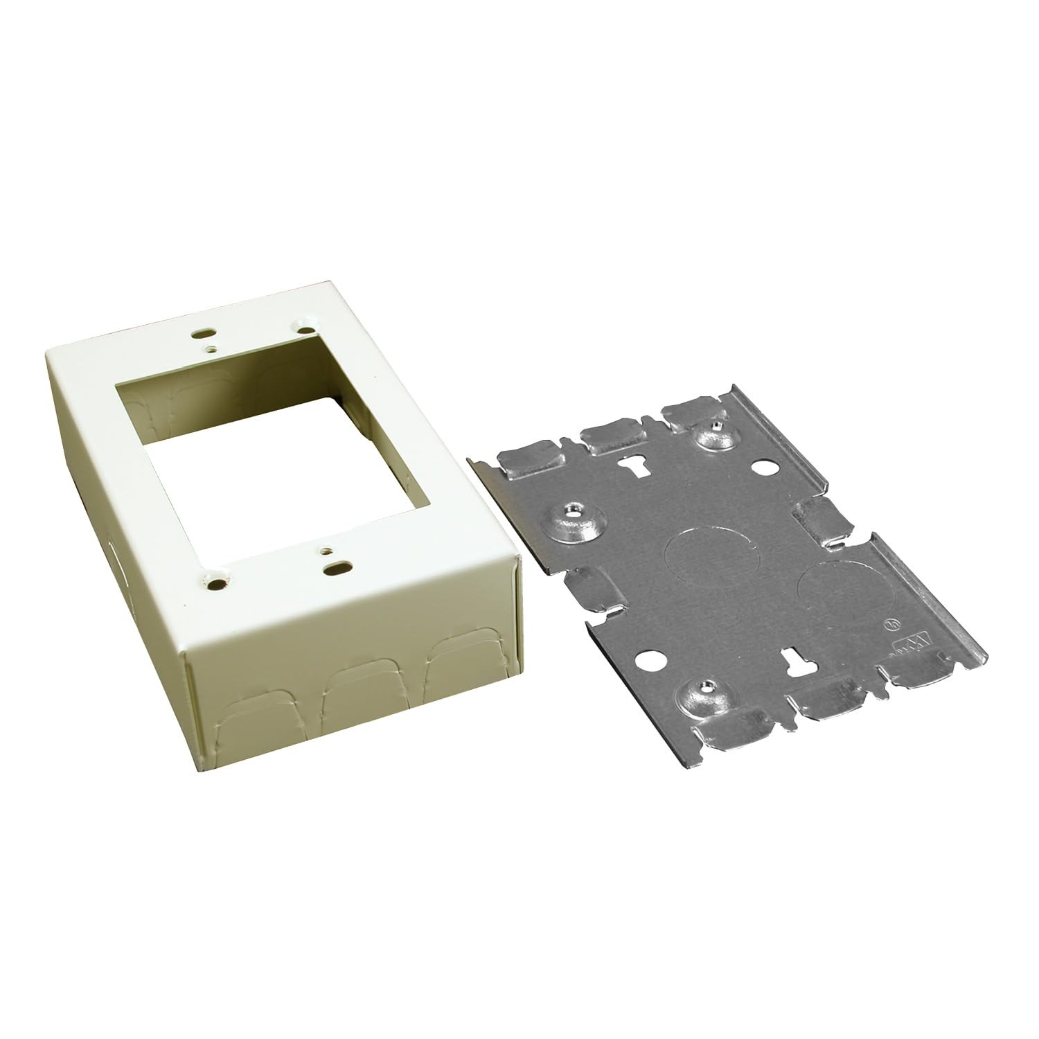 Legrand B3 Metal Raceway 500 Series 1 Gang Deep Outlet Box 13/8 In Ivory