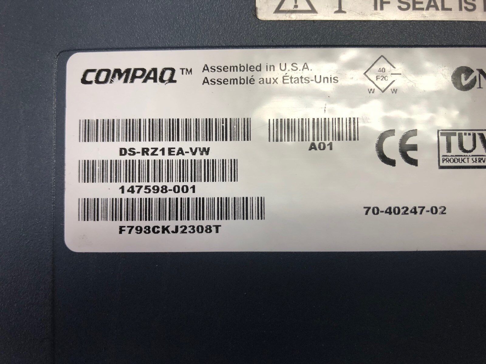 DEC/COMPAQ DS-RZ1EA-VW 18GB 7200RPM HDD IN SBB
