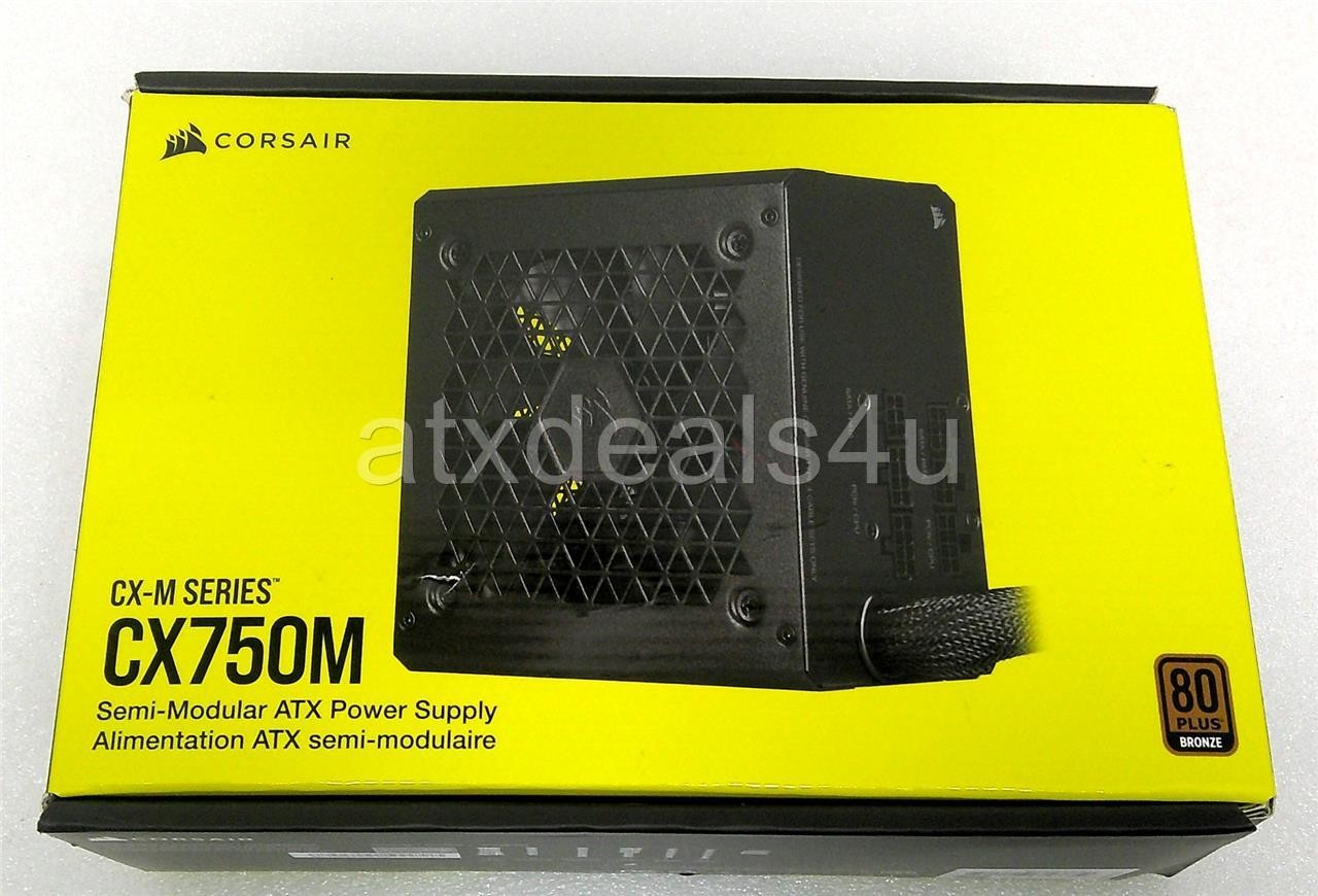 Corsair CX750M CX-M Series Semi-Modular ATX Power Supply New Other
