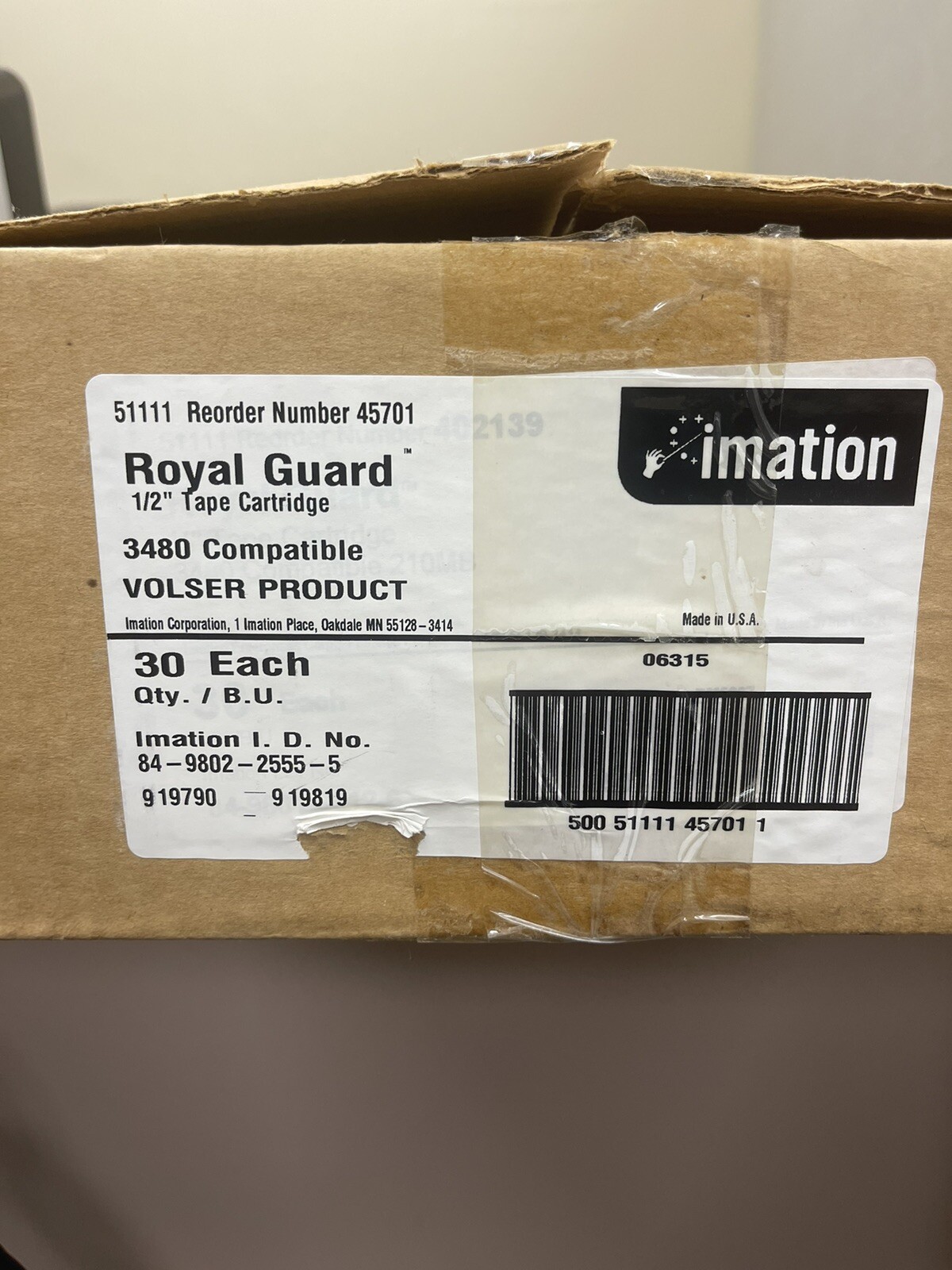 30x 3M Royal Guard 1/2" Tape Cartridge 3480 Compatible NEW