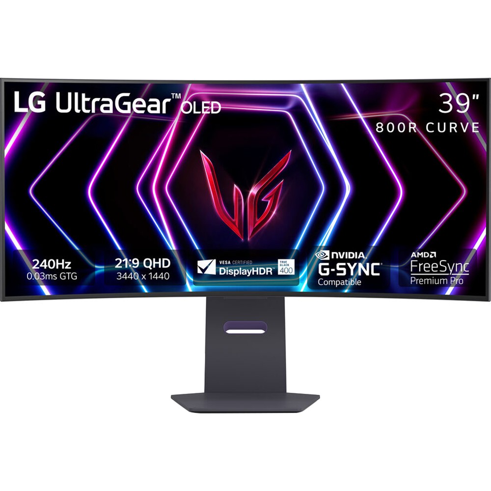 LG 39 inch UltraGear OLED G-Sync Compatible 800R Curved Gaming Monitor Open Box