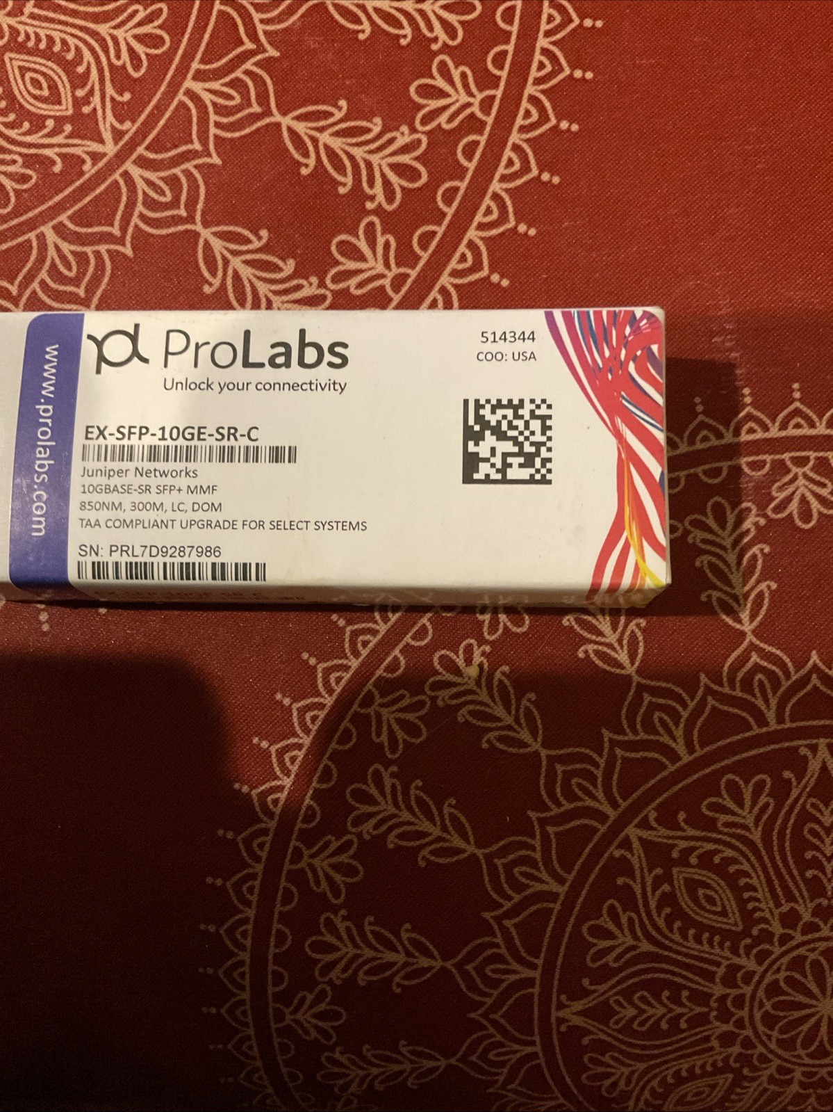 Pro labs EX-SFP-10GE-SR-C SMF Transceiver