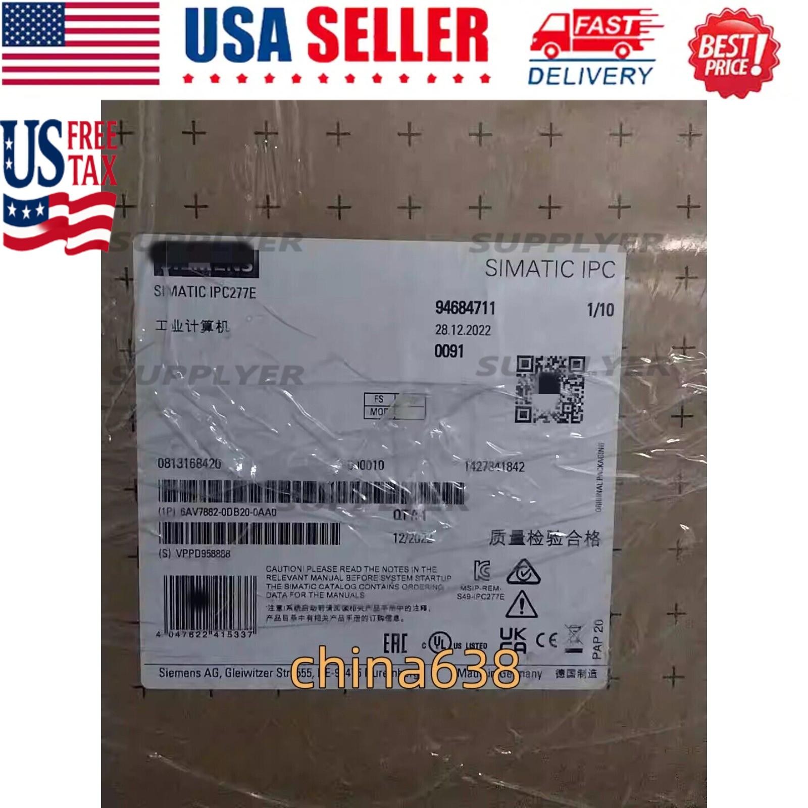 ONE New Siemens 6AV7882-0DB20-0AA0 # FedEx / DHL