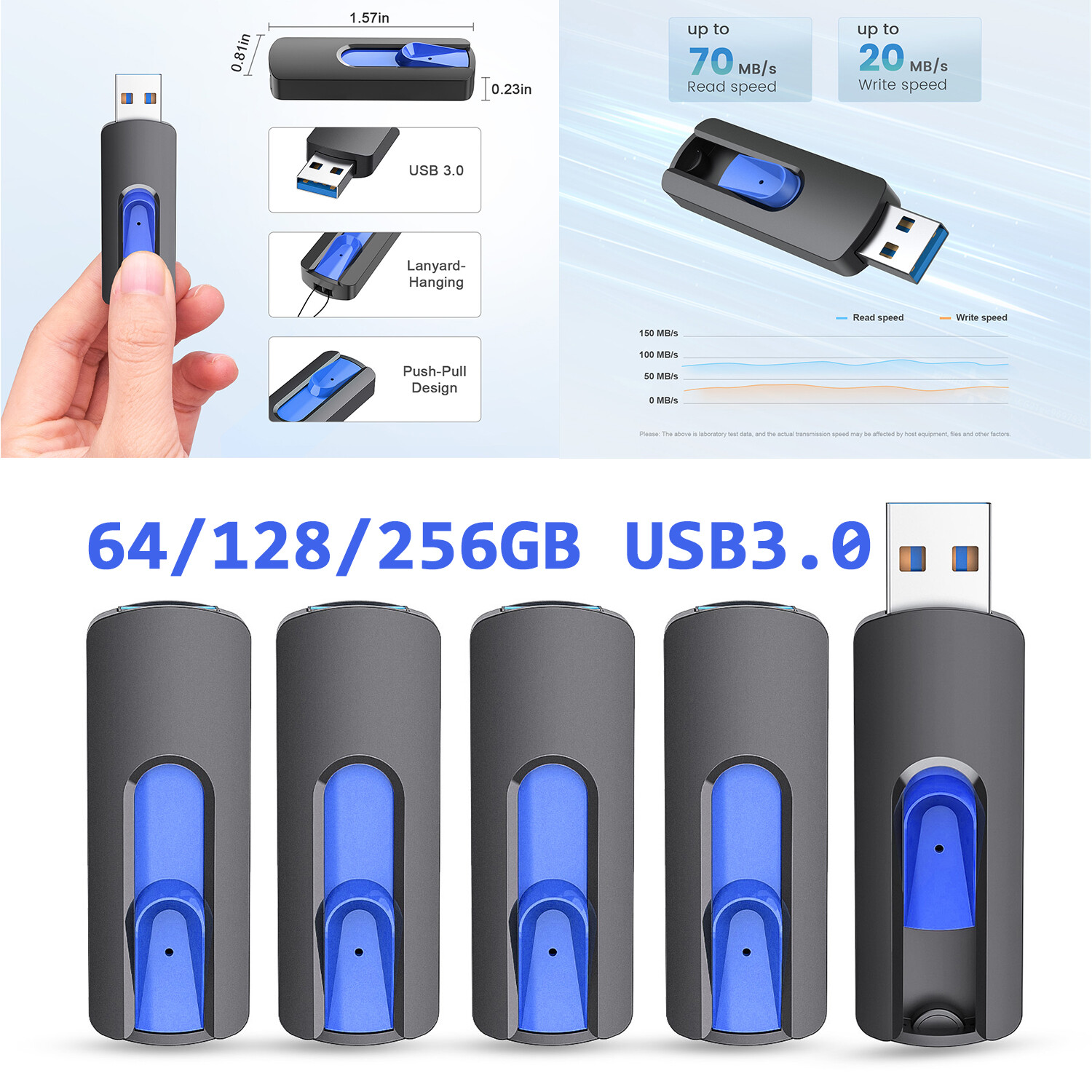 5PCS 16/32/64/128/256GB USB 3.0 Flash Drive USB Memory Stick Thumb Pendrive Lot