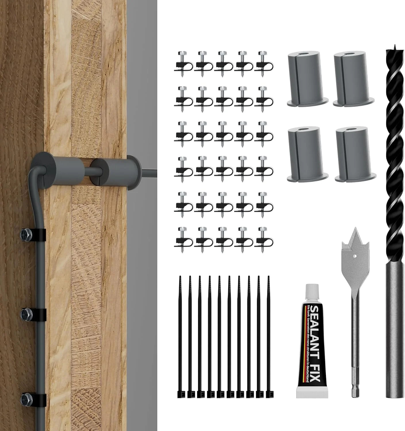 EAZUSE Starlink Cable Routing Kit Wall Pass Through Grommet Mounting Kit