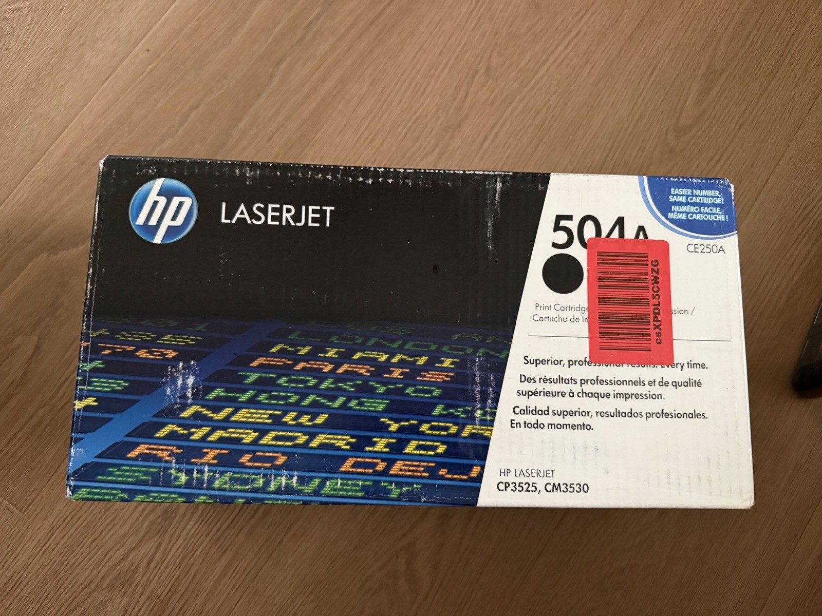 Genuine HP 504A Black Original LaserJet Toner Cartridge, CE250A - New Sealed