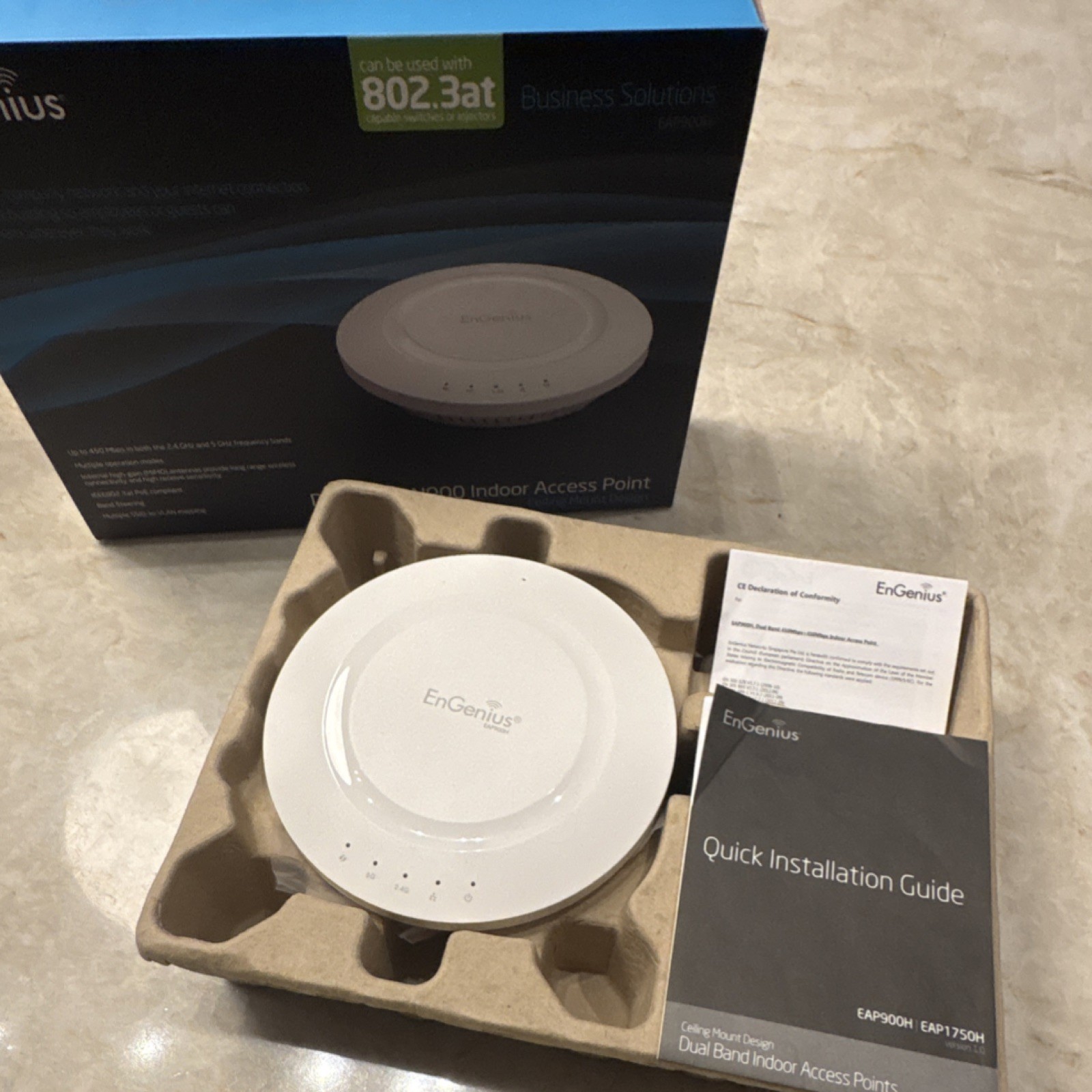 EnGenius EAP900H Dual-Band N900 Access Point 802.3at PoE Ceiling Mount