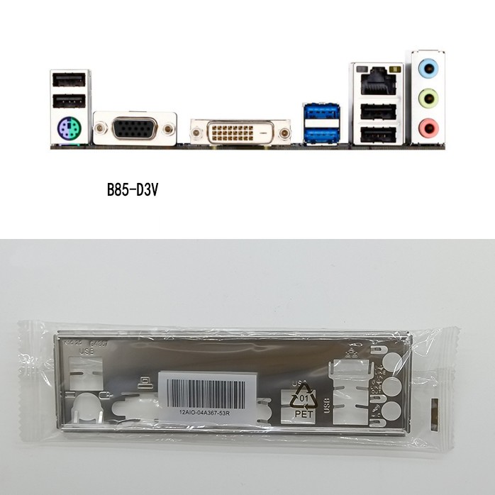 For Gigabyte GA-B85-D3V Shield IO I/O Rear Baffle Backplate Motherboard