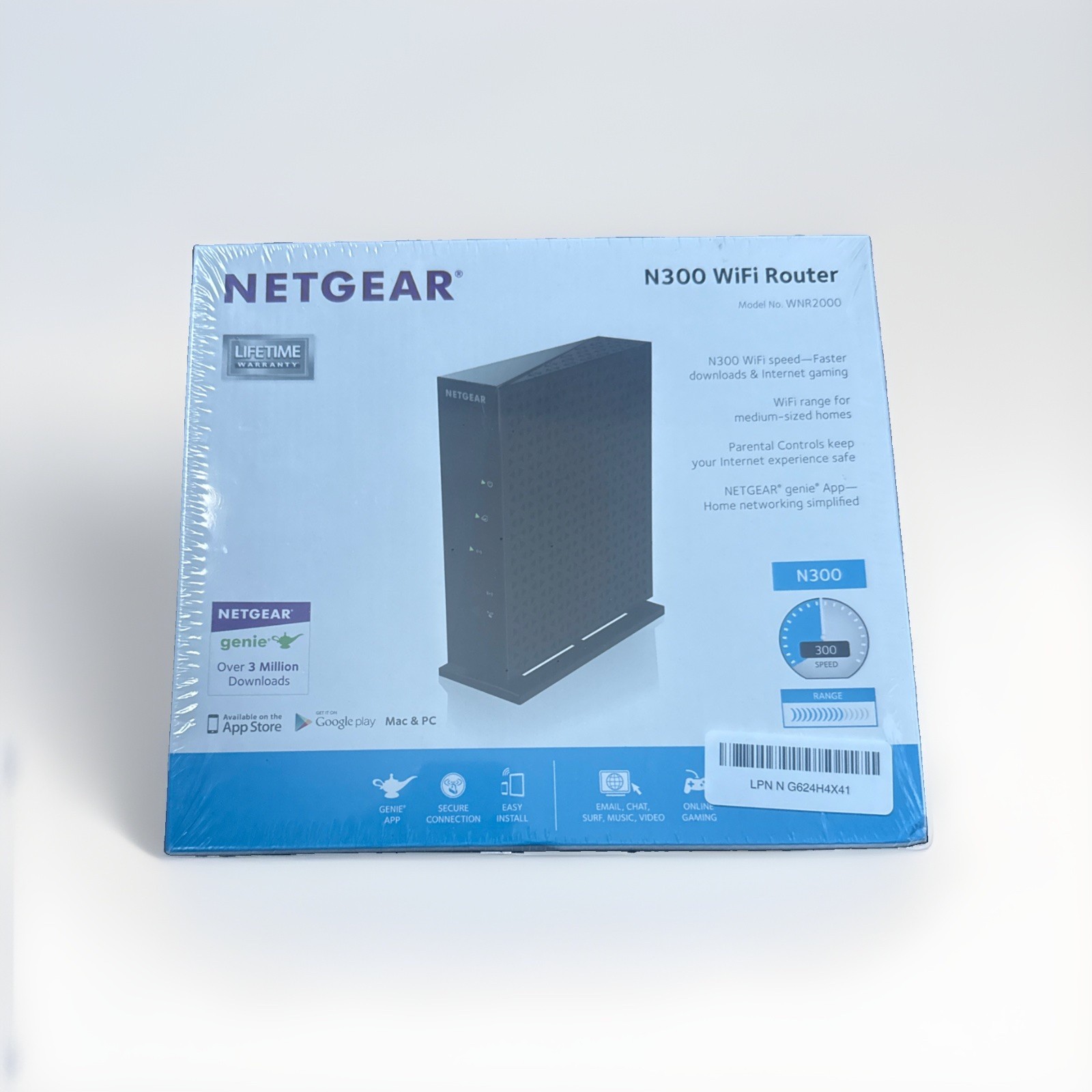 Netgear N300 WNR2000v5 2.4 GHz Wireless WiFi Router FACTORY SEALED