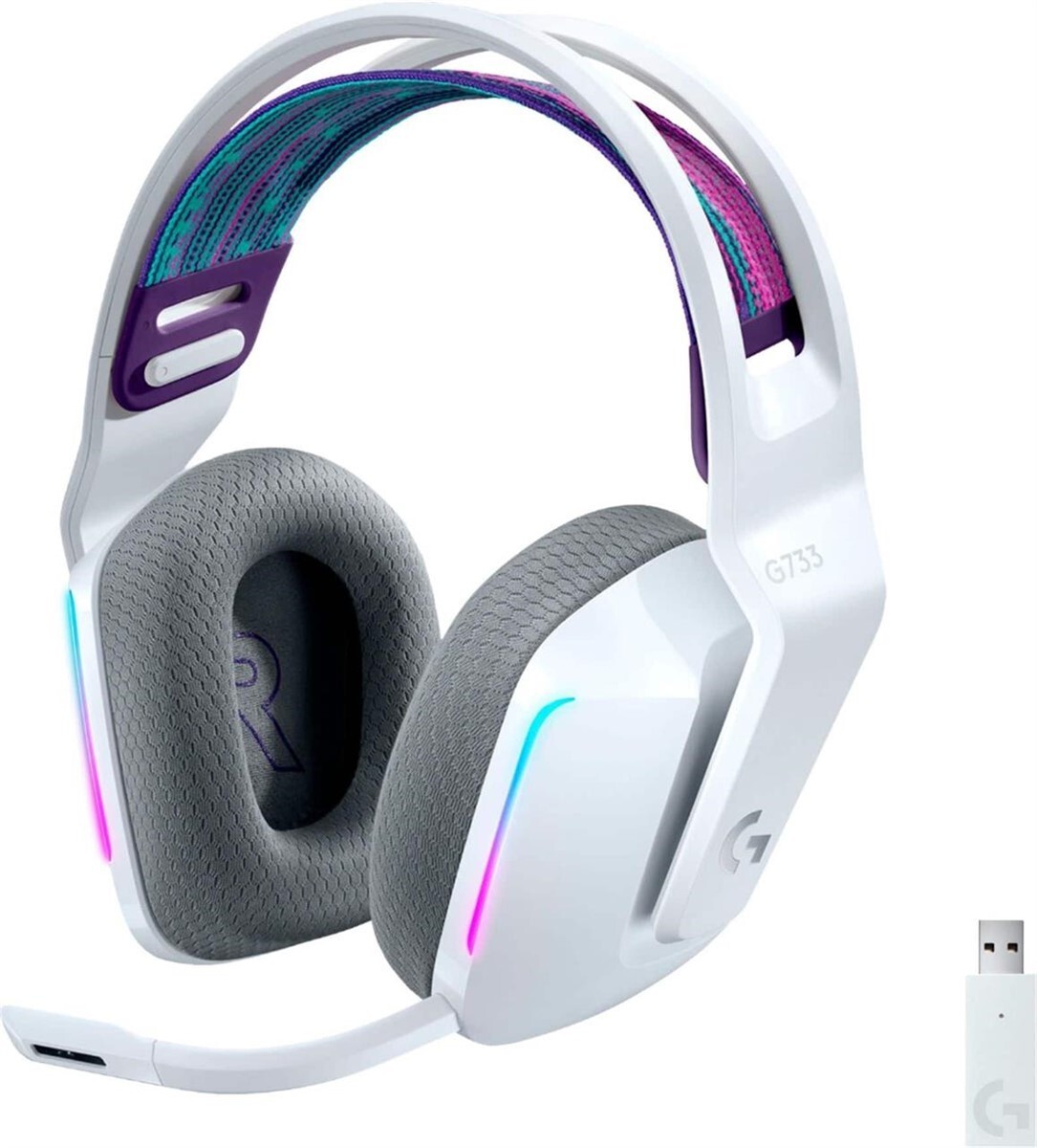 Logitech G733 LIGHTSPEED Wireless Gaming Headset - White - New Open-Box