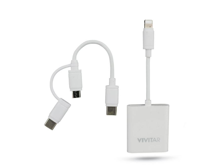 Vivitar Mobile Micro SD and Compact Flash Memory Card Reader with USB Adapter fo