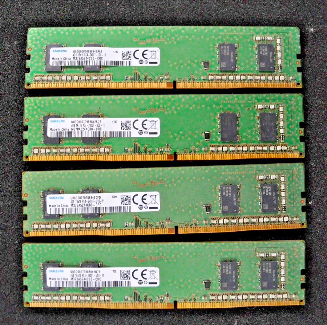 Samsung 16GB (4x4GB) M378A5244CB0-CRC PC4-2400T DDR4 Desktop Memory