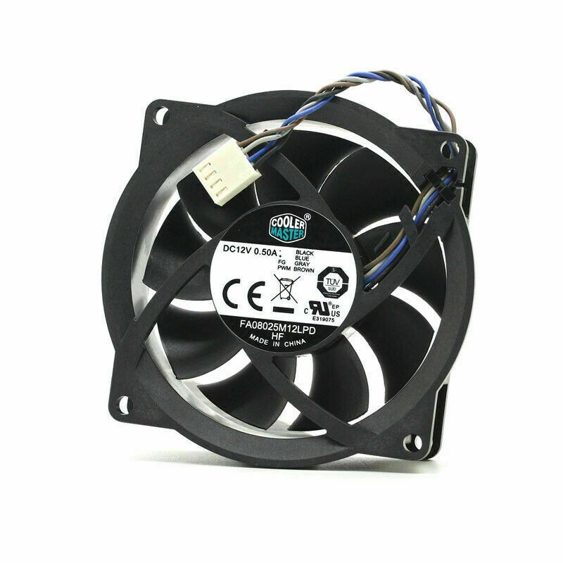 1PC Cooler Master FA08025M12LPD 12V 0.50A 4-wire 804057-001 Fan CPU Cooling Fan