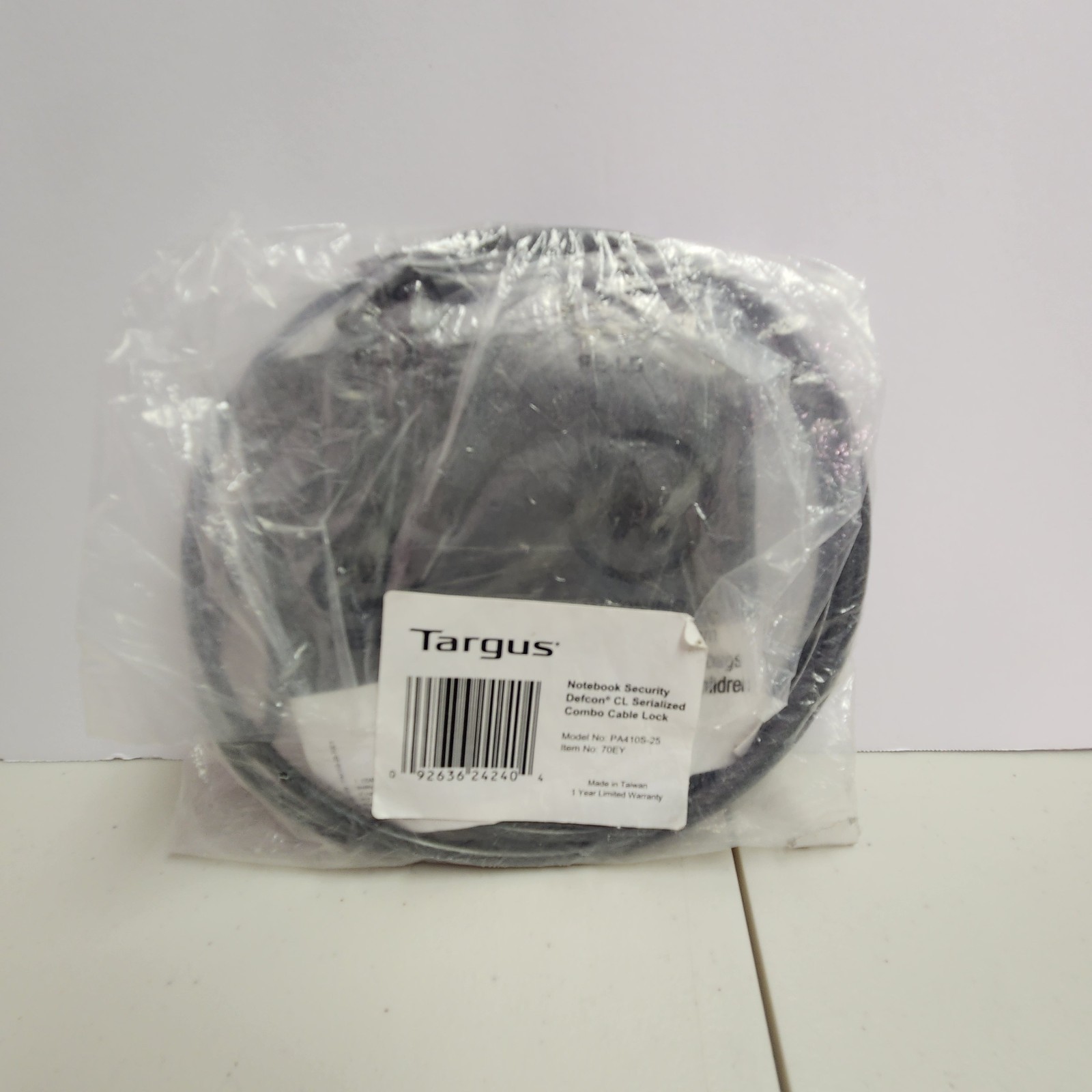 Targus Notebook Security DEFCON CL Serialized Combo Cable Lock Model: PA410S-25