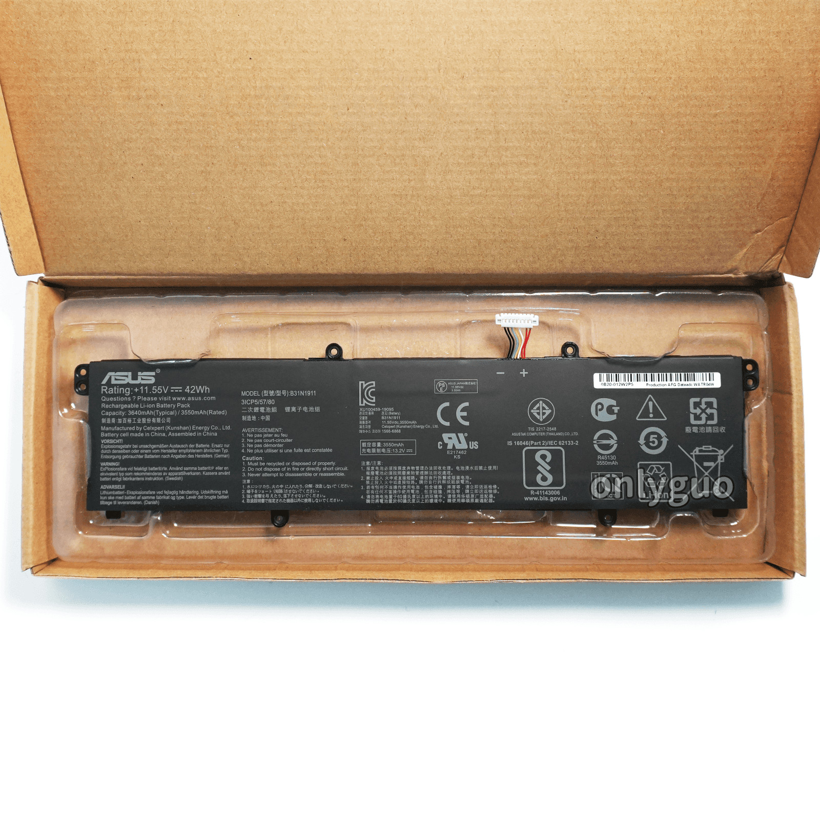 New Genuine 3640mAh B31N1911 Laptop Battery for Asus Vivobook F1502Z F1502ZA